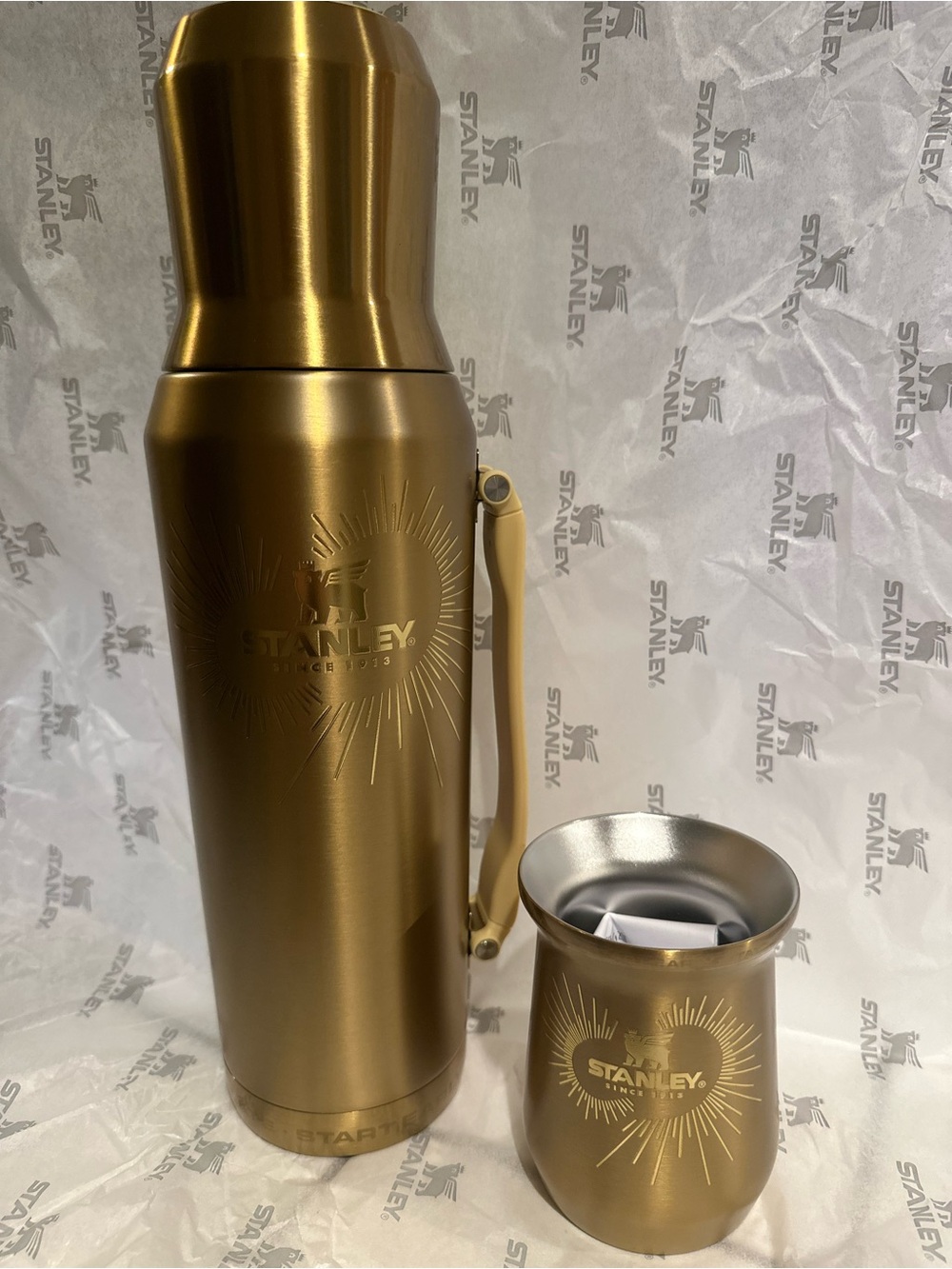 🏆MESSI LEGACY Stanley Gold Insulated Bottle and Matching Mate Cup SET - Picture 15 of 16